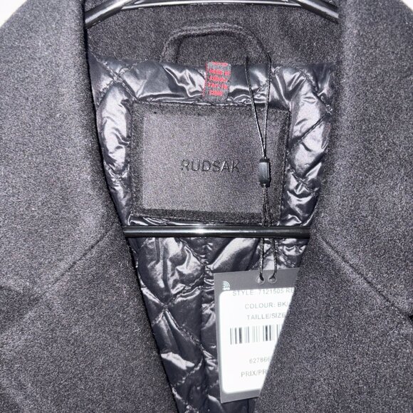 Rudsak Mens Coat Size Large Black Brand New - Picture 6 of 6